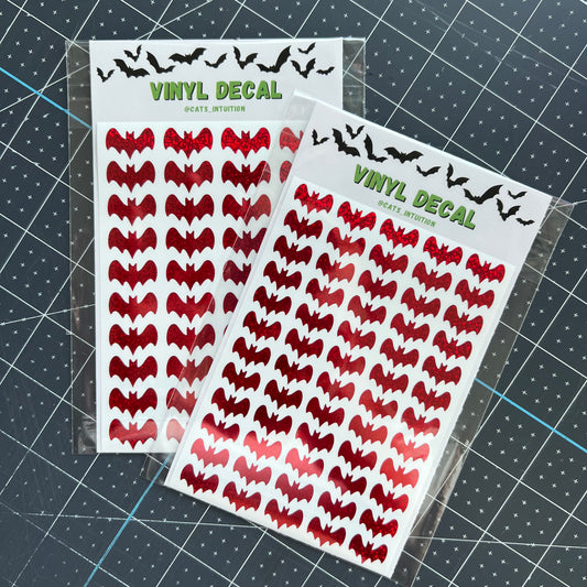 Bats in Sparkle Red -  Vinyl Decals