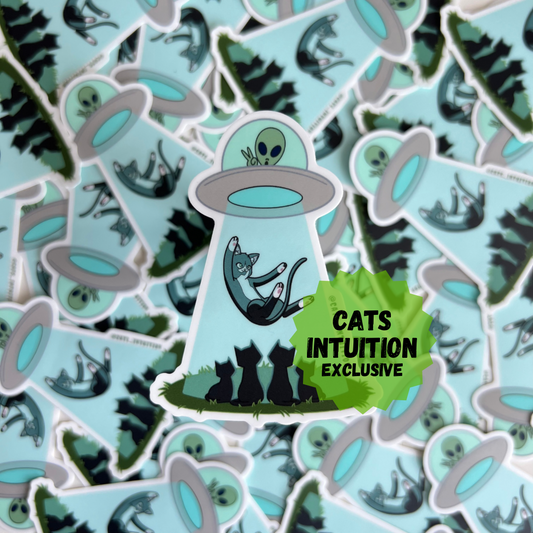 Cthulhu abducted by aliens - Sticker