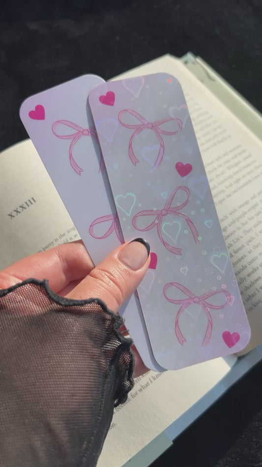 Pink Coquette Bows - Laminated Bookmark